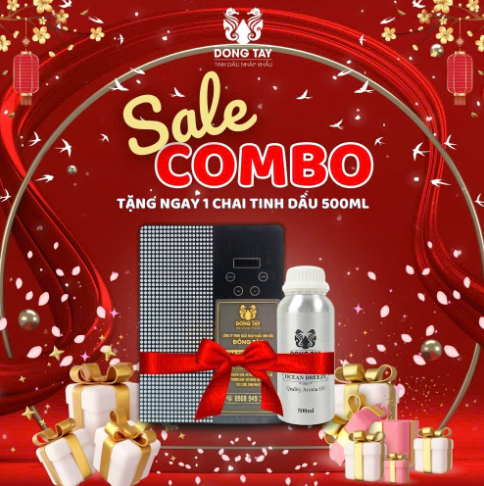 Combo Máy Tinh Dầu DQ1000 + 500ml Tinh Dầu