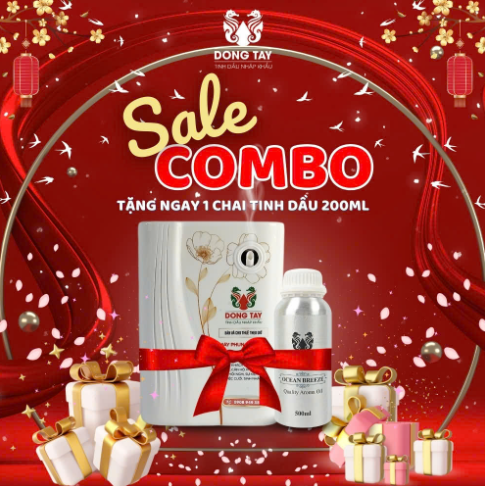 Combo Máy Tinh Dầu DSQ2010 + 500ml Tinh Dầu